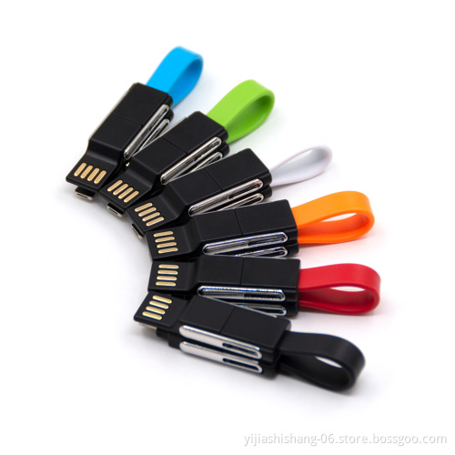 Yijiashishang Hot Sale Mini Usb Cable Key Charging Wires Custom Gifts With Wholesale Price For iPhone Android Type-C